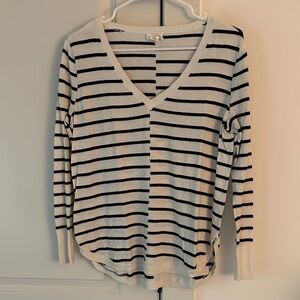 Caslon Asymmetrical Stripe Sweater XS